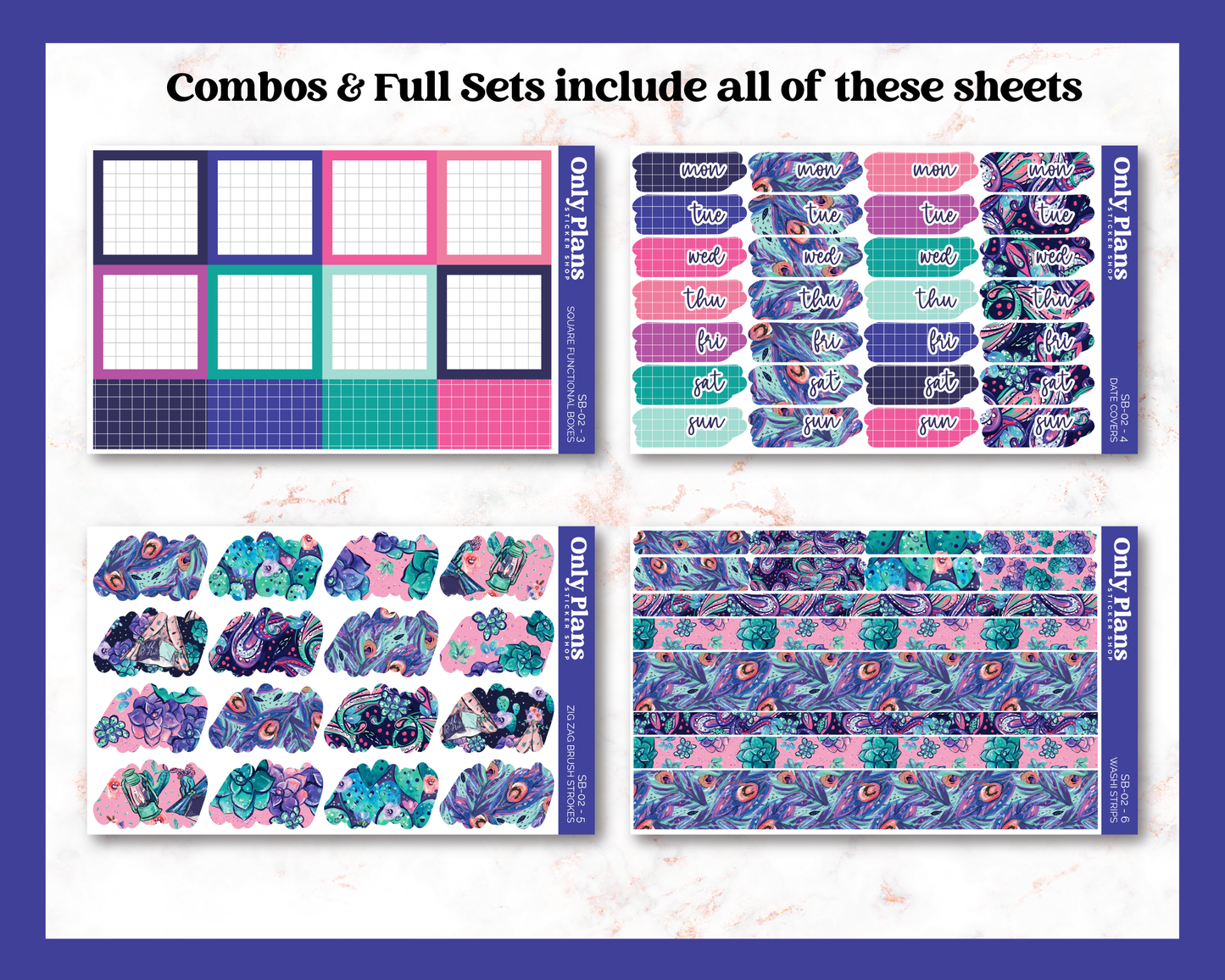 a set of stickers with different designs and colors