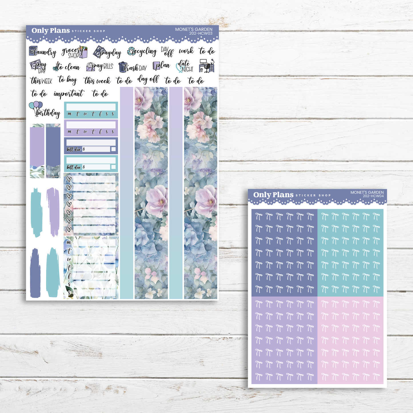 a set of planner stickers with flowers on them