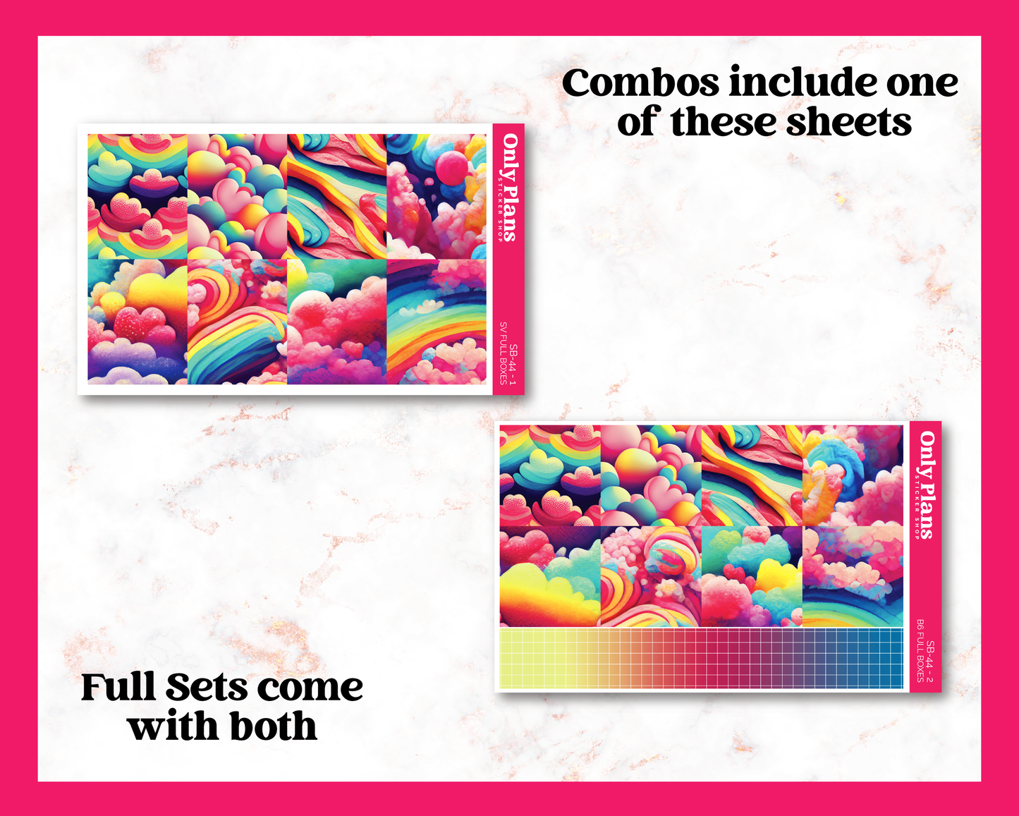 a set of two photos with a pink background