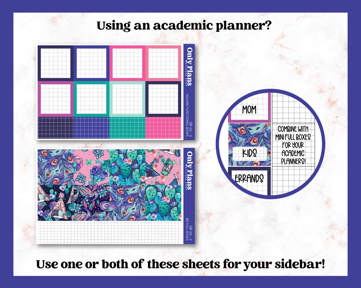 a set of four sheets of paper with the text using an academy planner?
