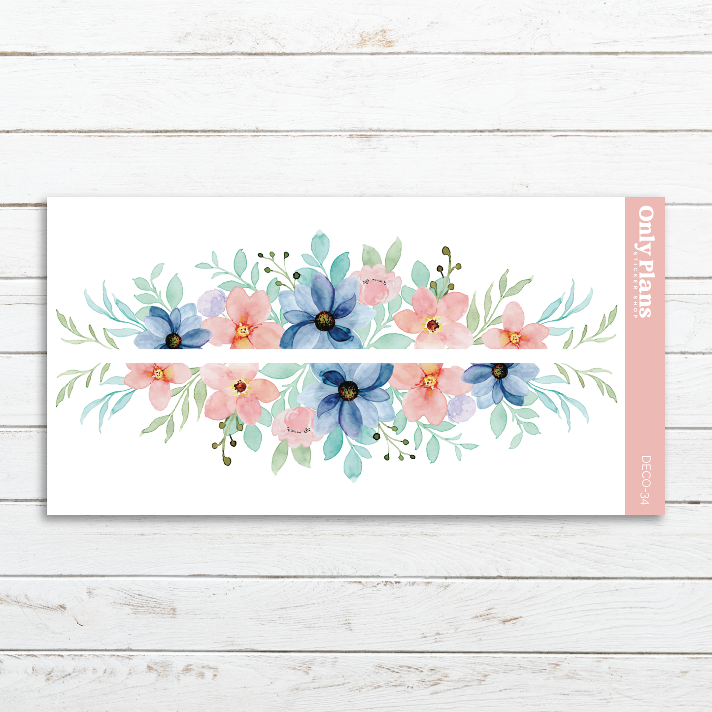 a card with watercolor flowers on it