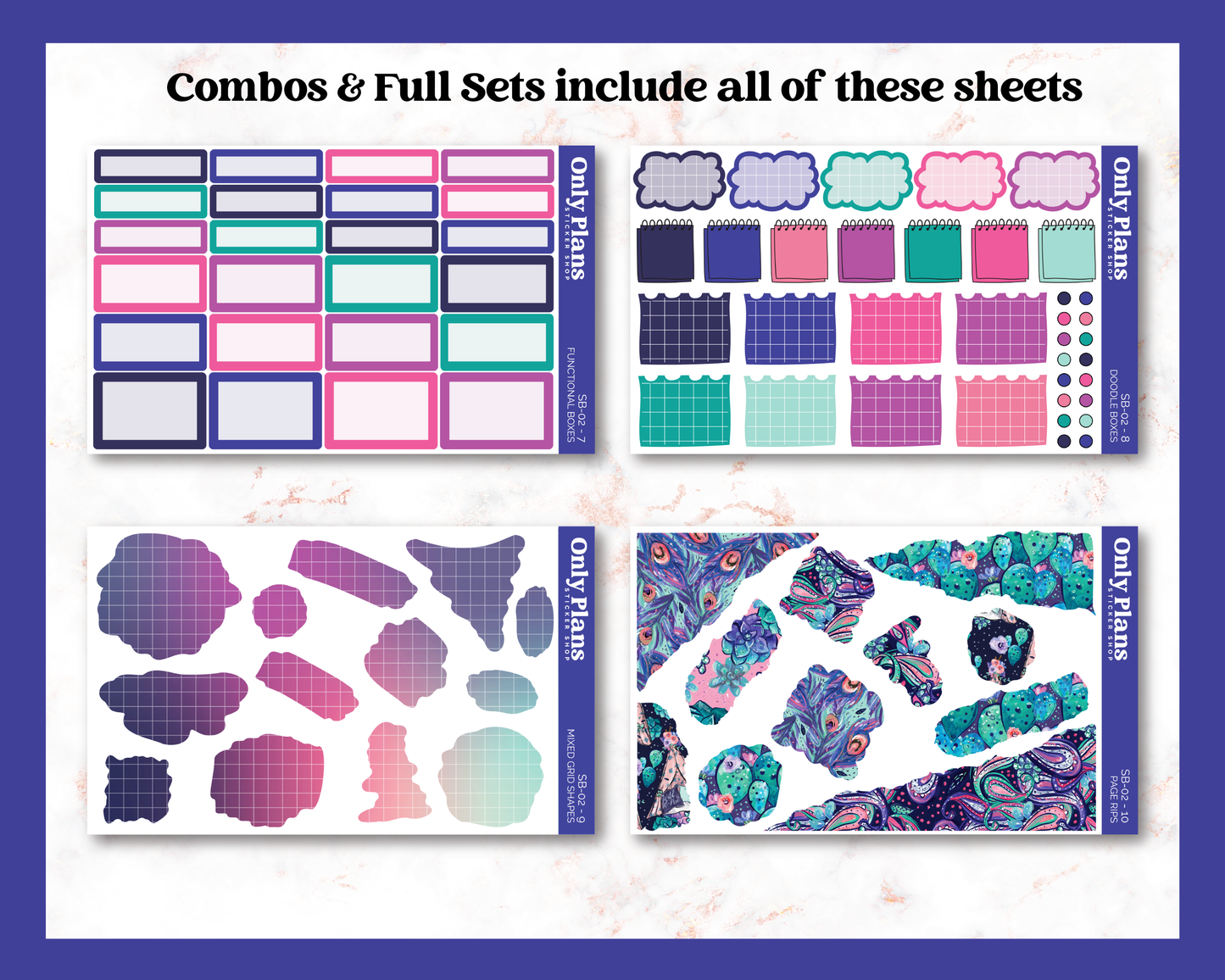 a set of colorful stickers with different shapes and sizes