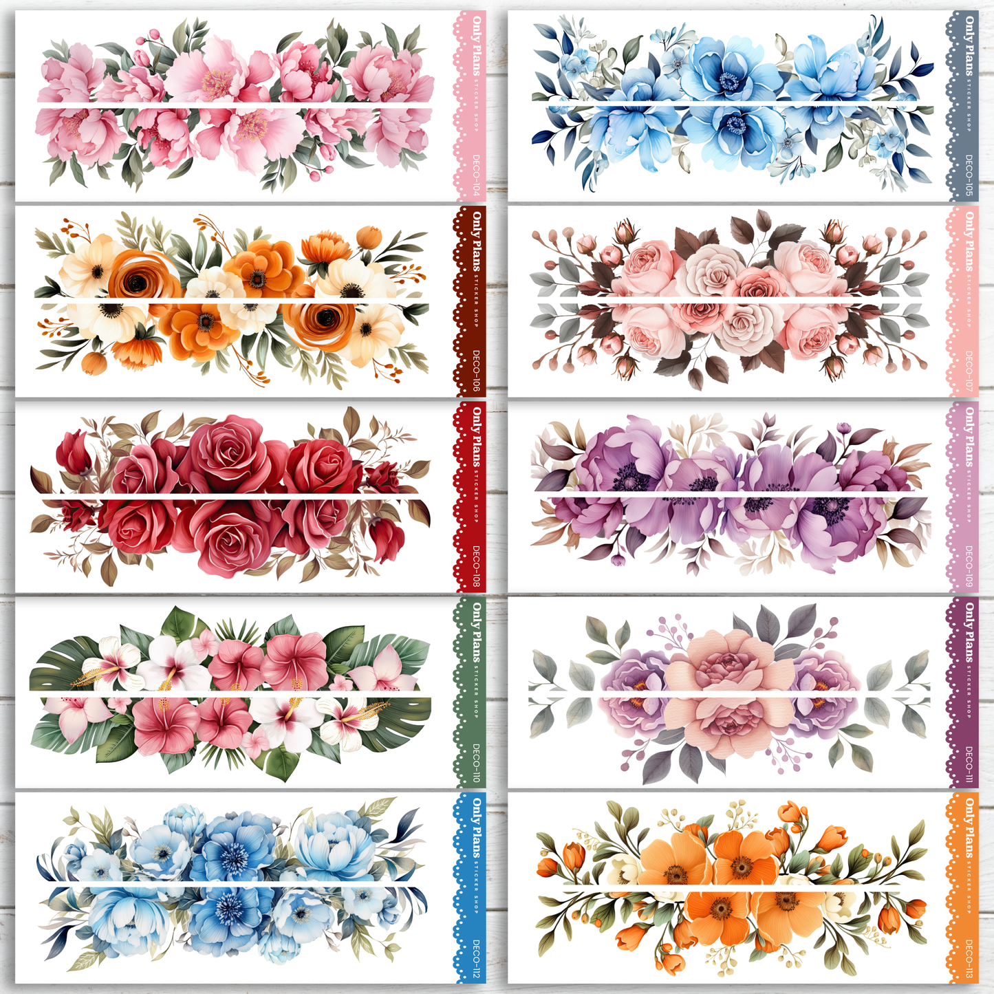 a bunch of flowers that are on top of each other