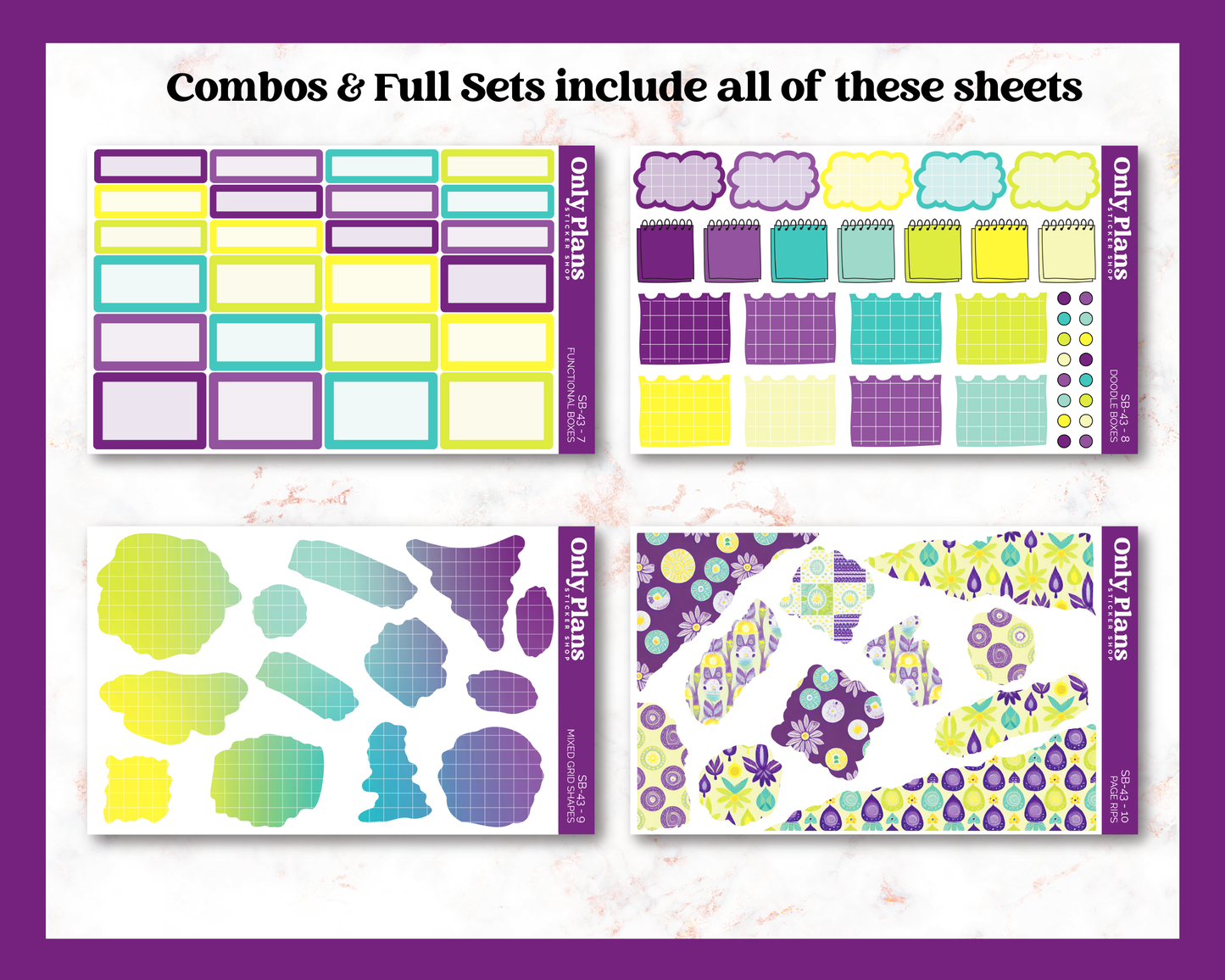 a variety of colorful stickers on a white background