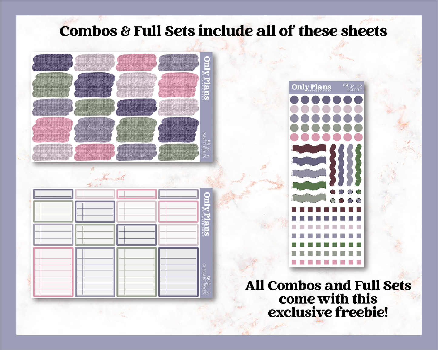 a sheet of stickers with different colors and shapes