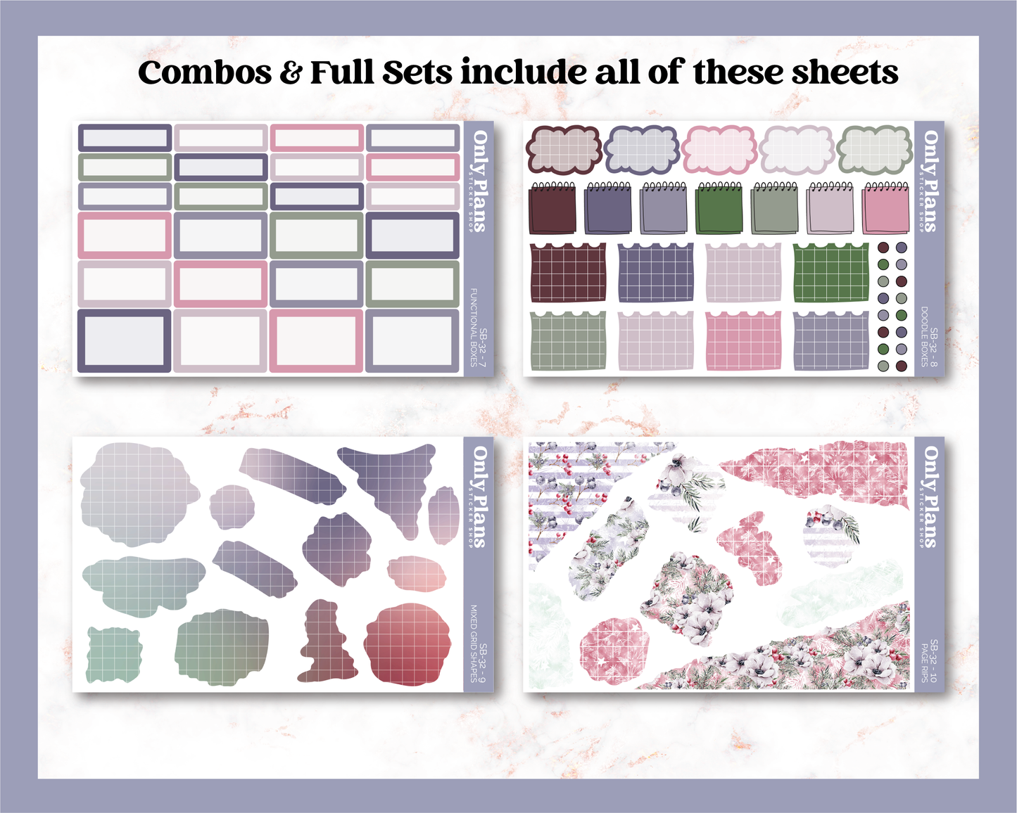a set of three sheets of different shapes and sizes