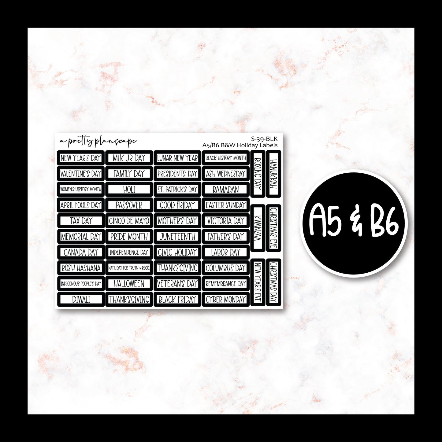 Neutral Holiday Script Labels