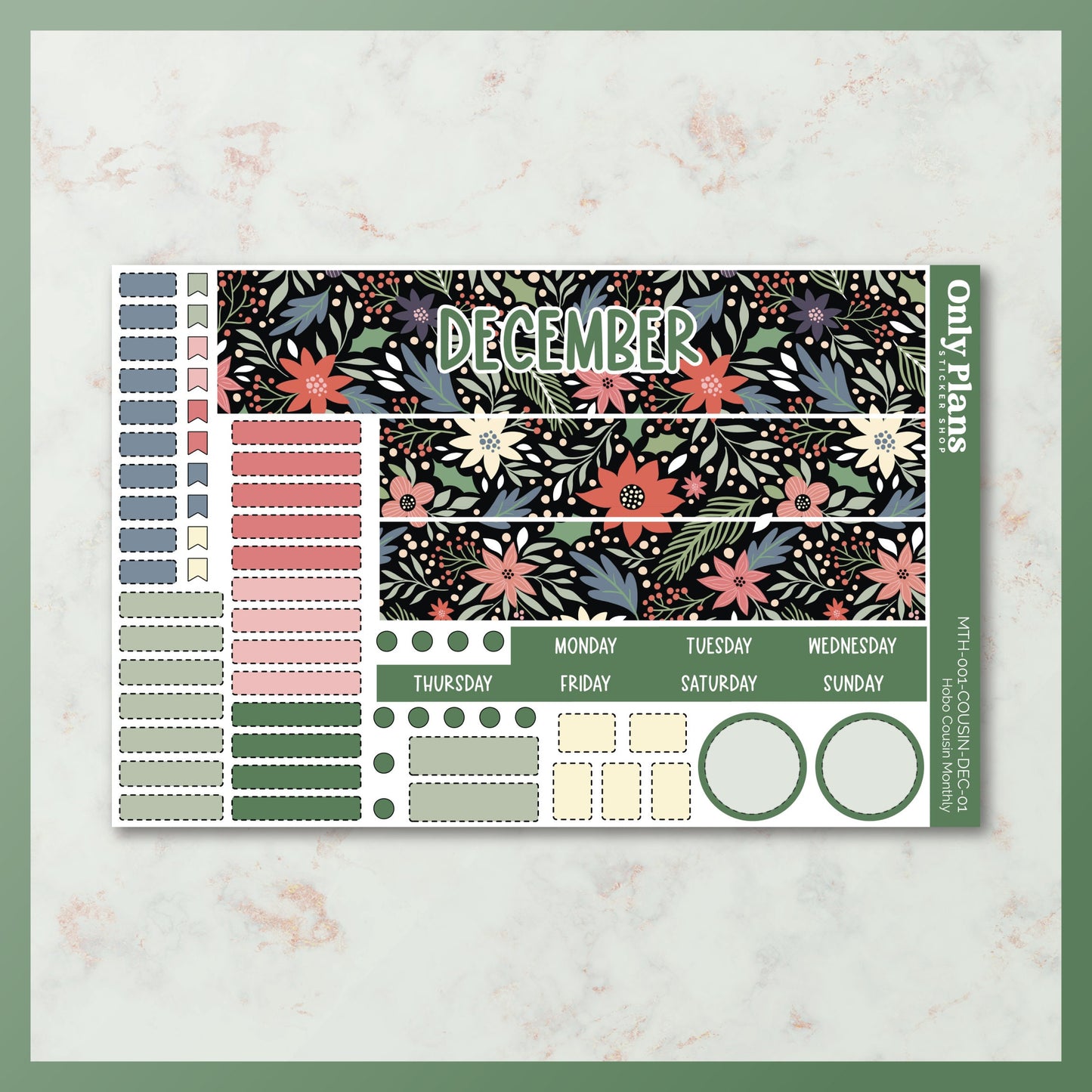 Printable Hobo Cousin Monthly Kit - December