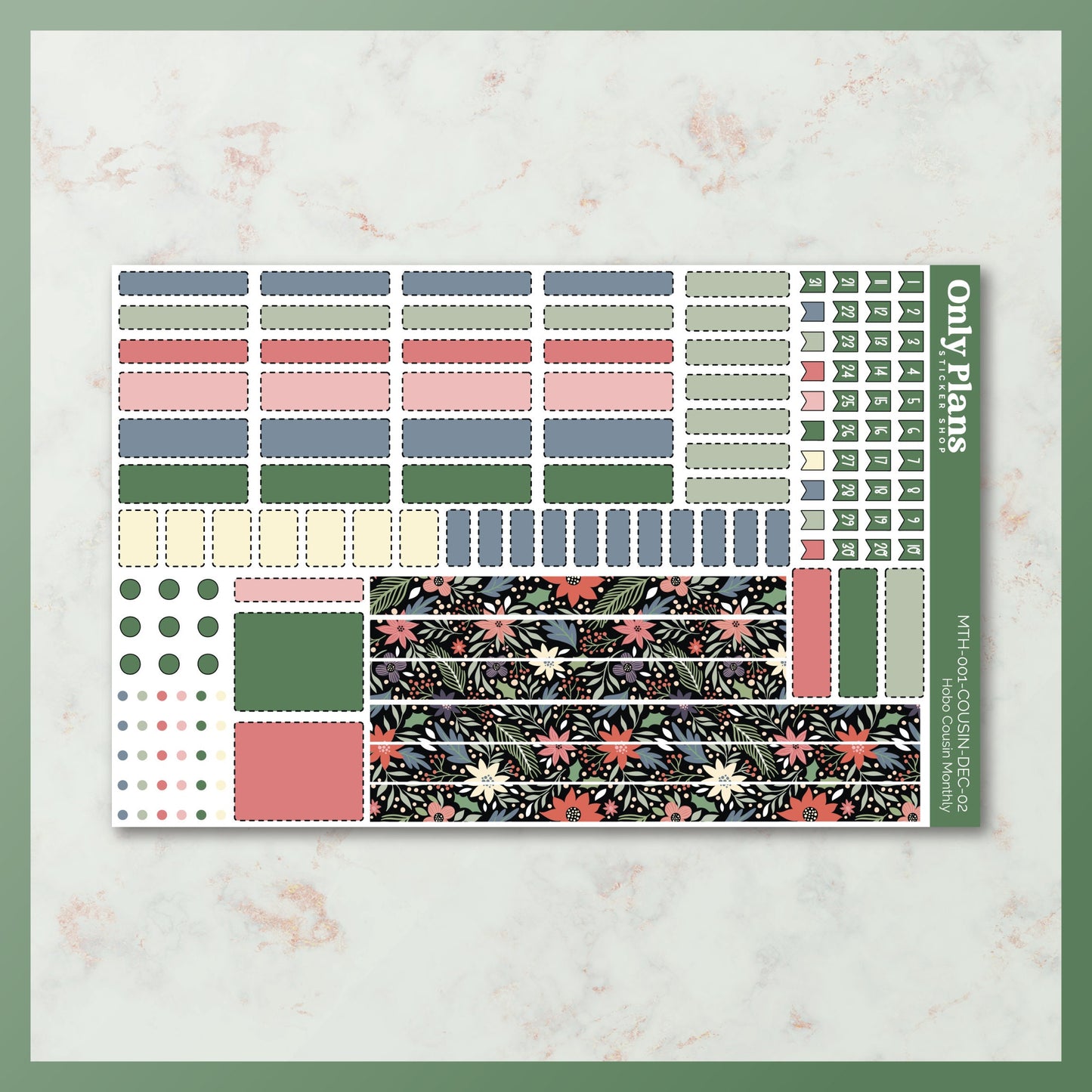 Printable Hobo Cousin Monthly Kit - December