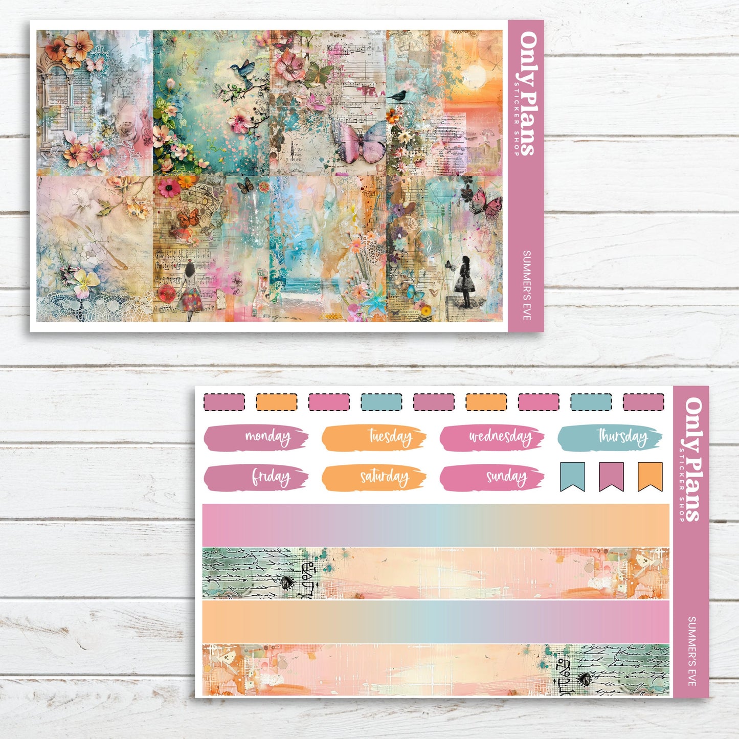 a paper pad with a picture of flowers on it