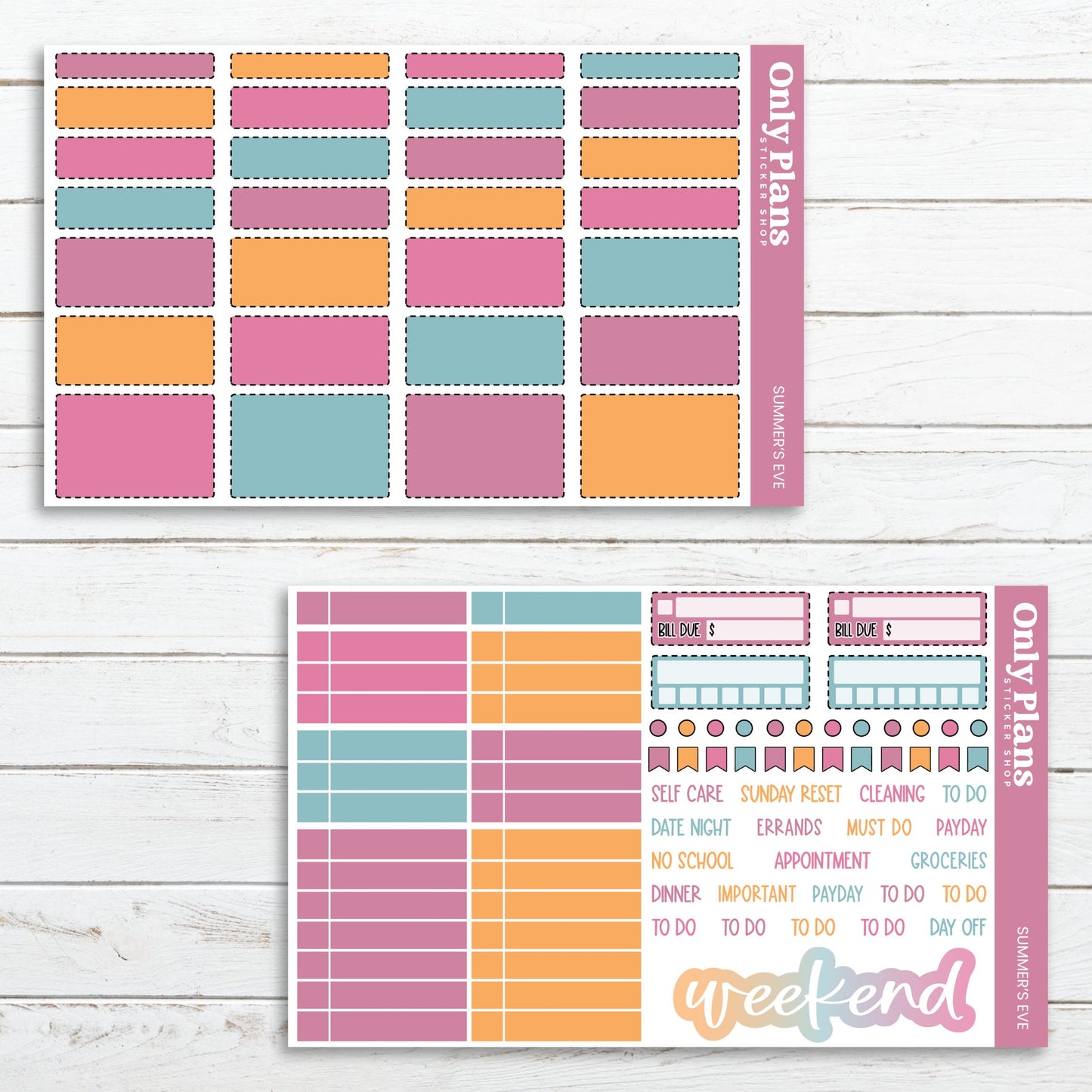 a printable planner sticker and a planner sticker