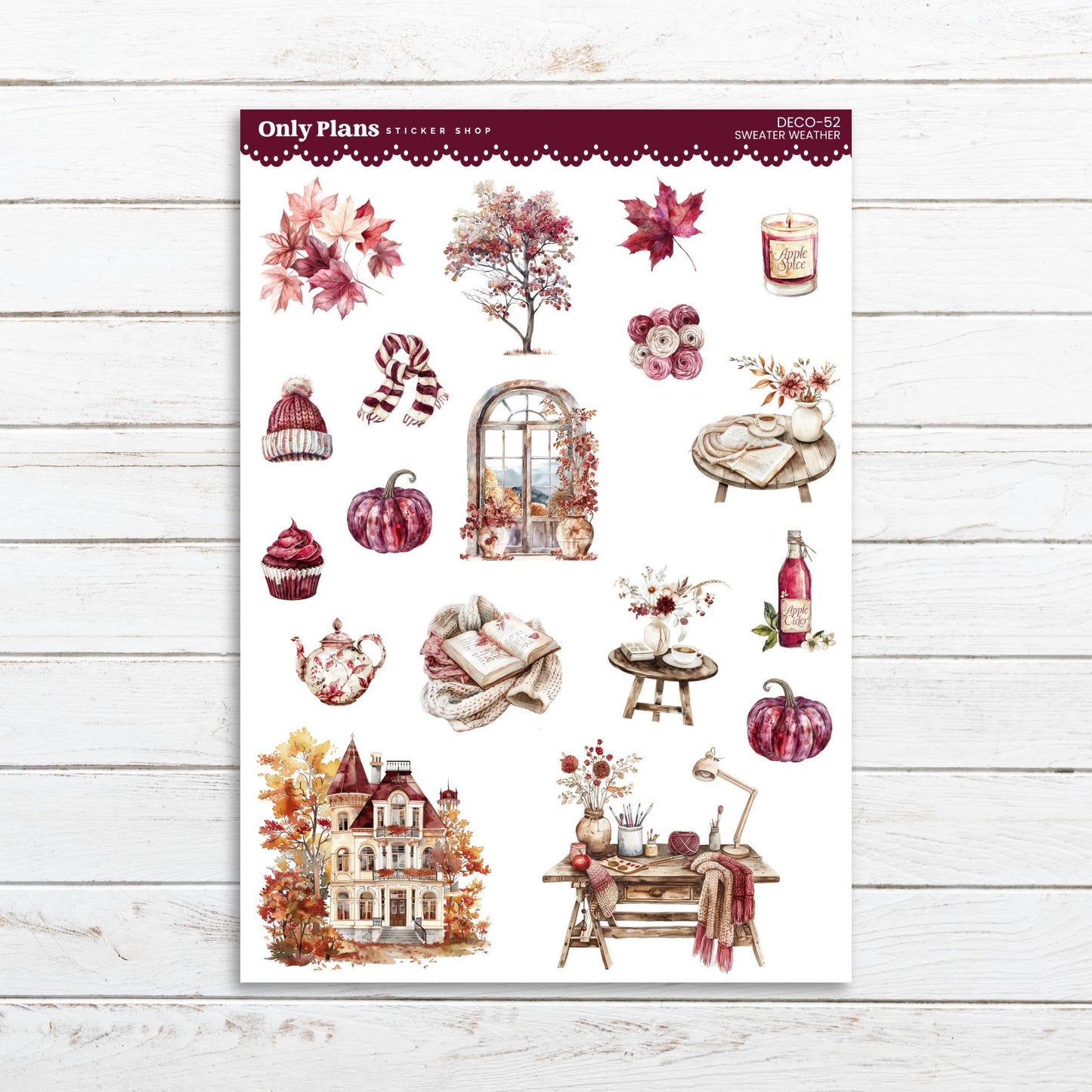 Printable Deco Stickers - DECO-52 - Sweater Weather