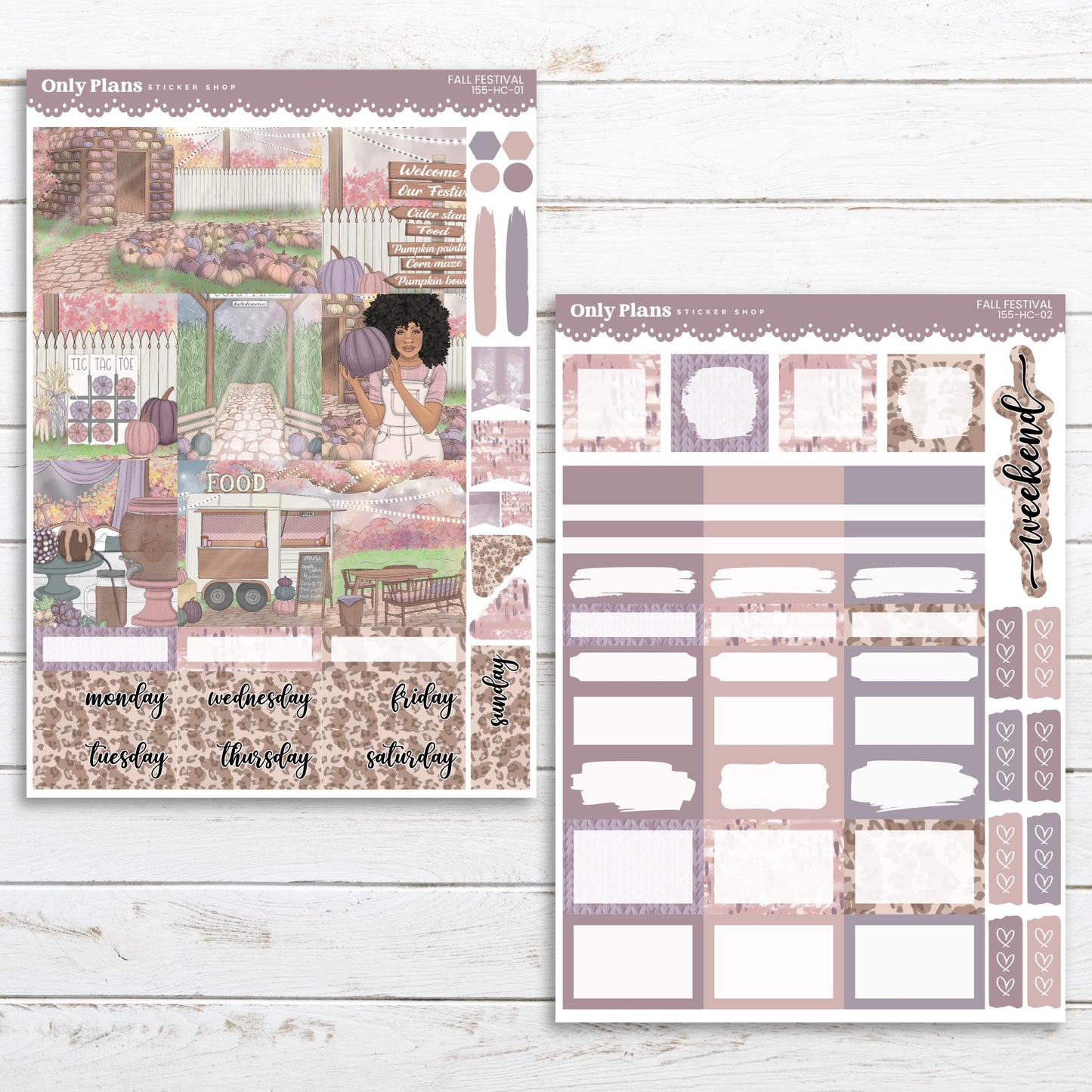 a planner sticker with a picture of a woman sitting on a couch