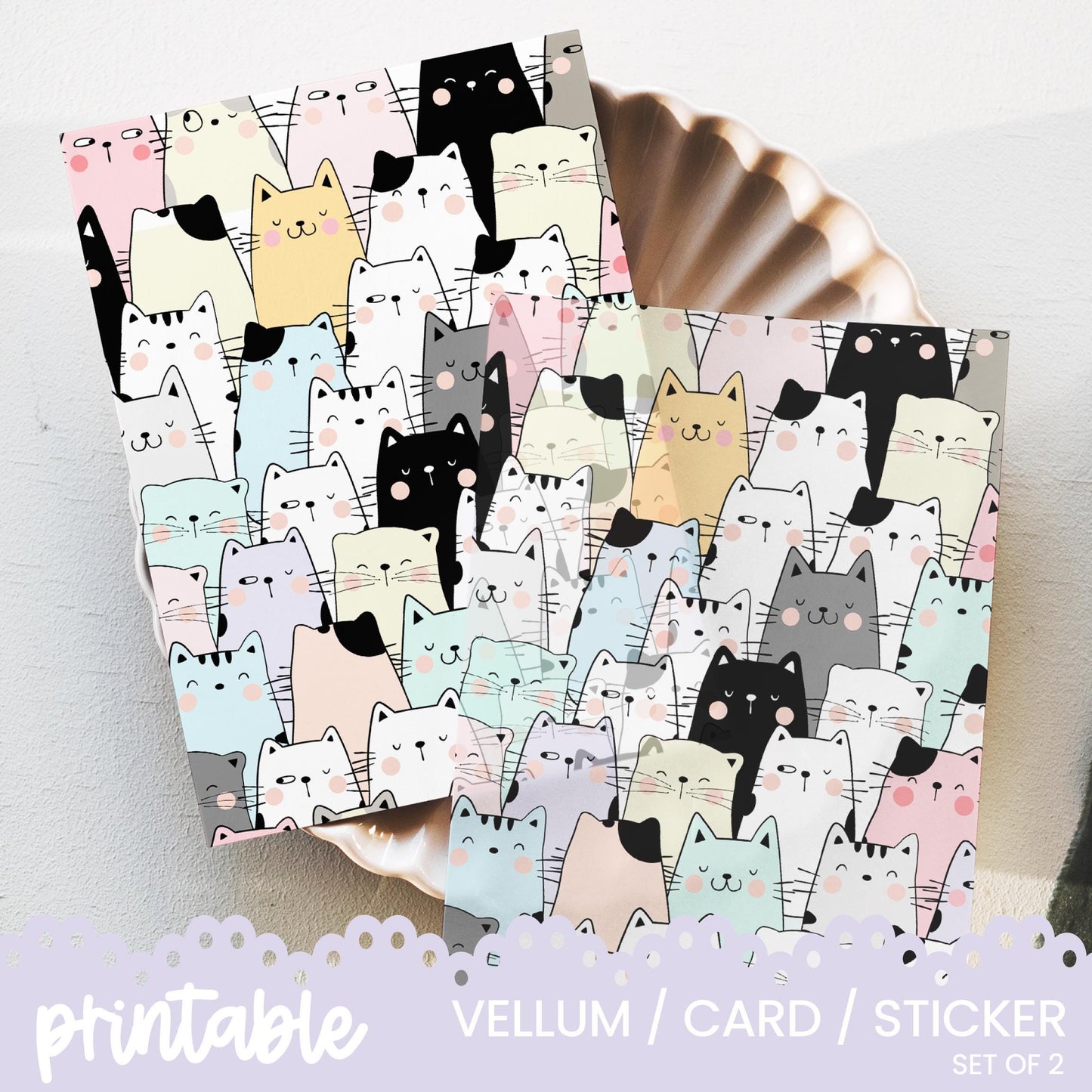 a picture of a card with cats on it