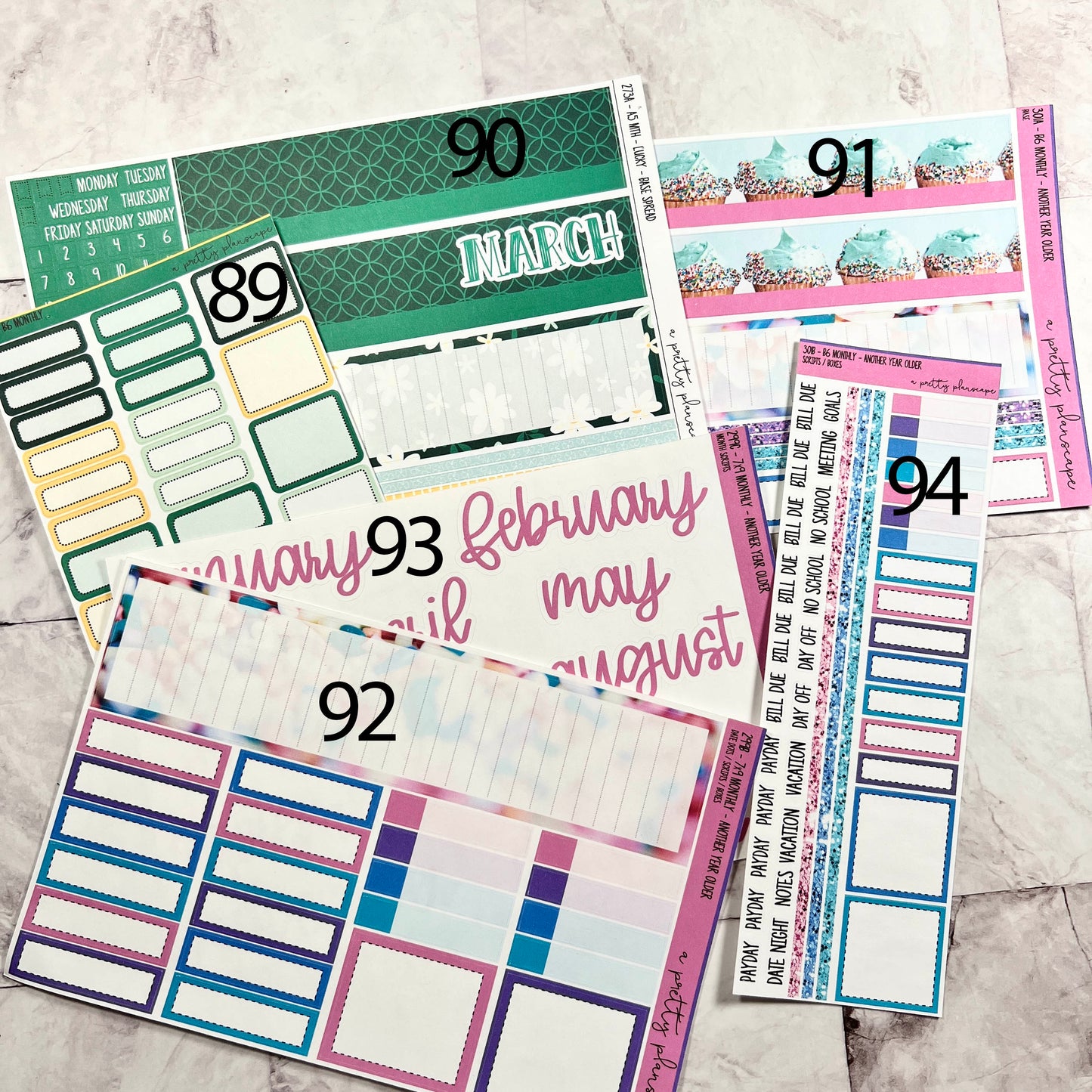 Monthly Sheets (Not Oops)