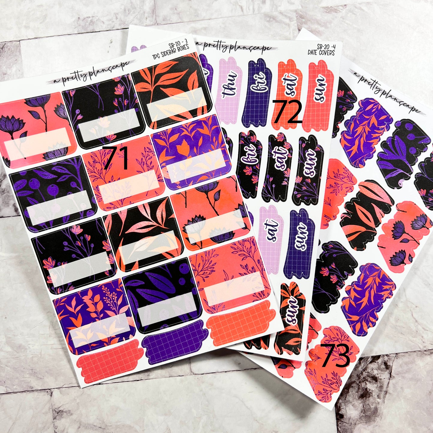 Individual Oops Sheets