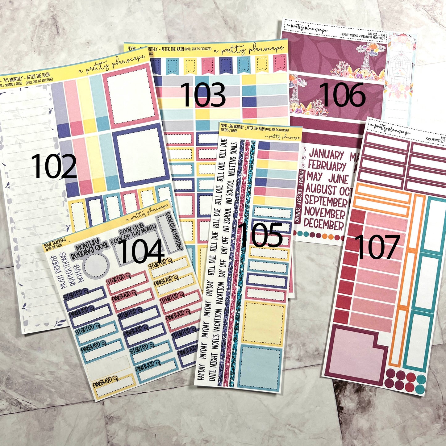 Monthly Sheets (Not Oops)