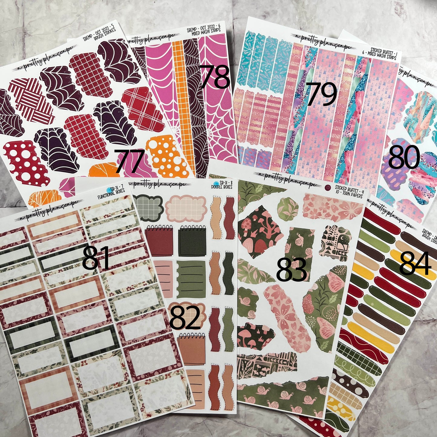 Individual Oops Sheets