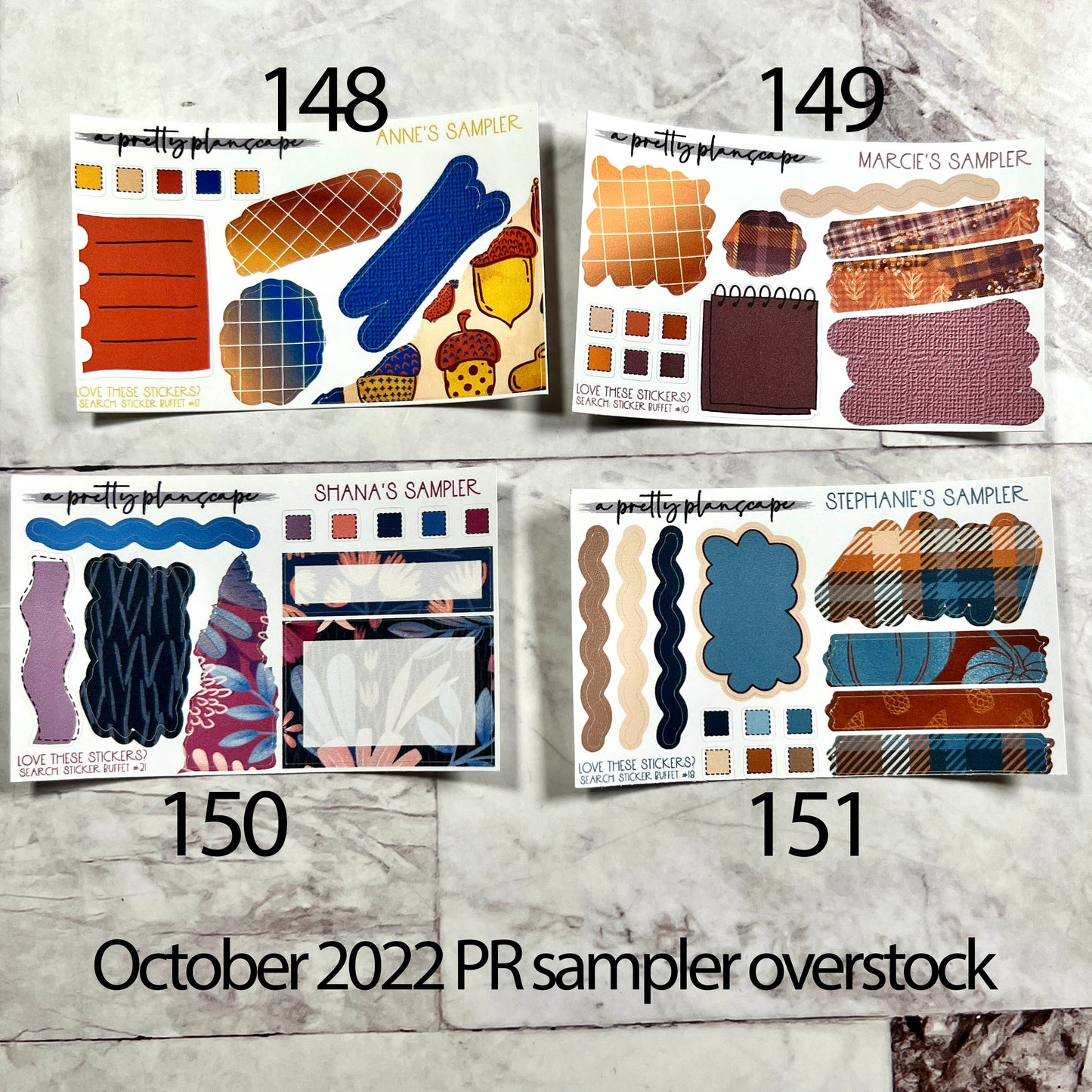 2022-2023 PR Sampler Overstock (Not Oops)