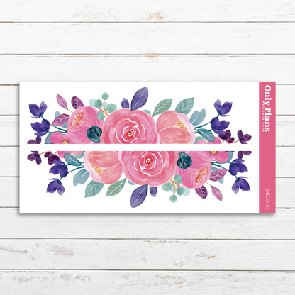 a card with watercolor flowers on it