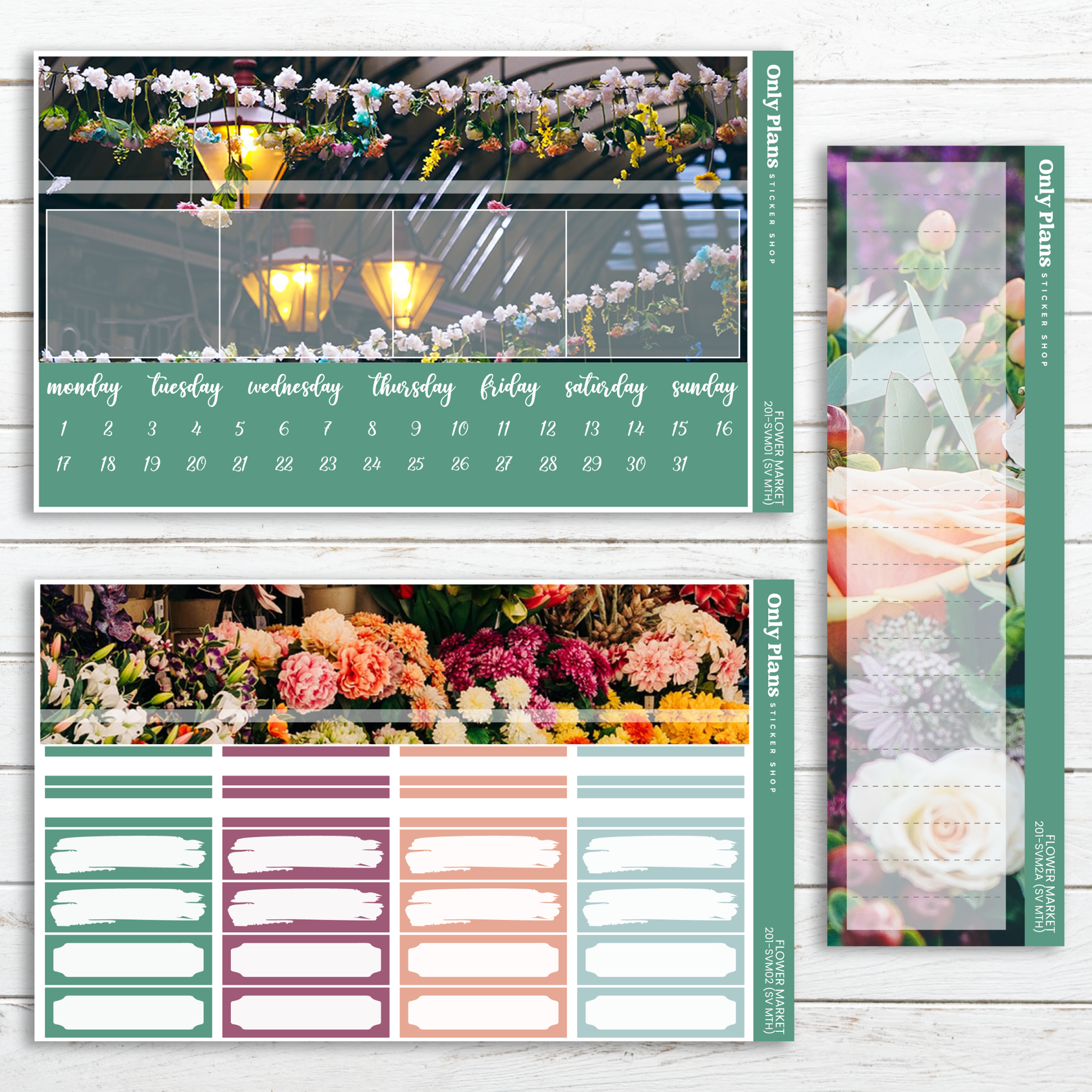 a calendar with a bunch of flowers on it