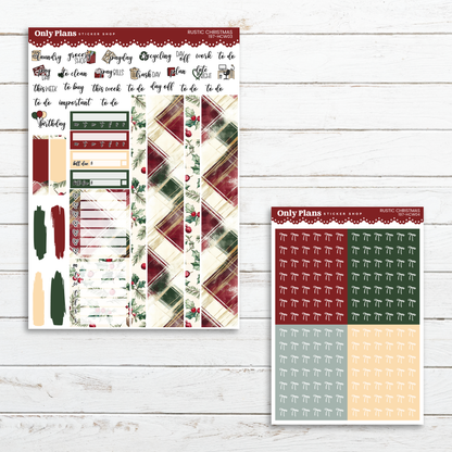 a set of planner stickers with a christmas theme