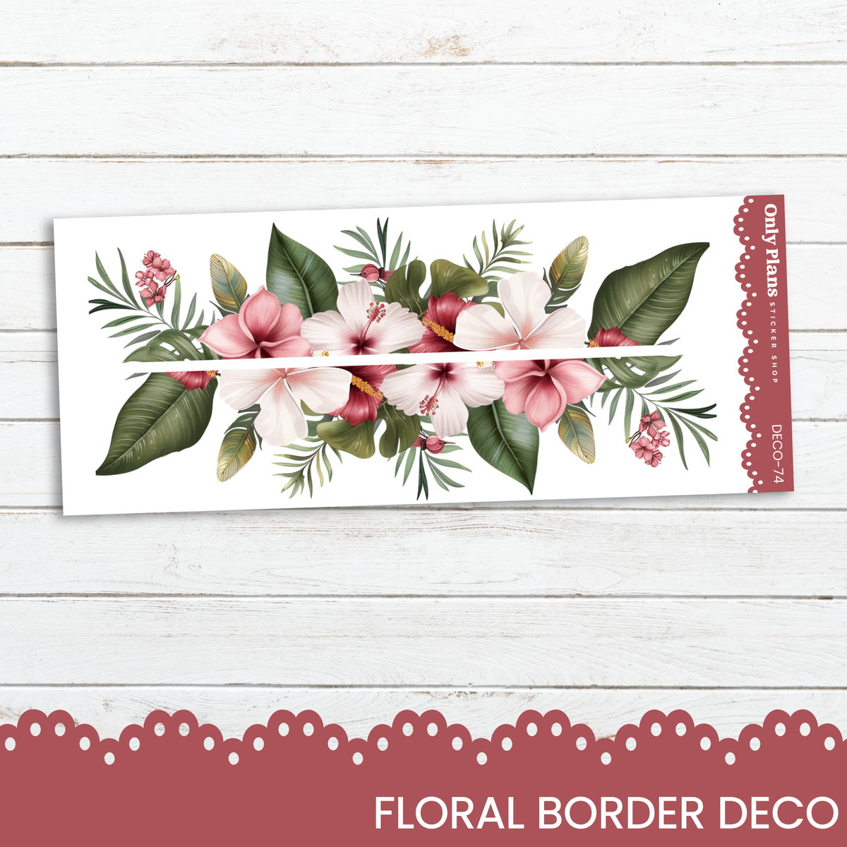 Borders Sticker Floral Border Deco Stickers - DECO-74 – Only Plans Sticker Shop