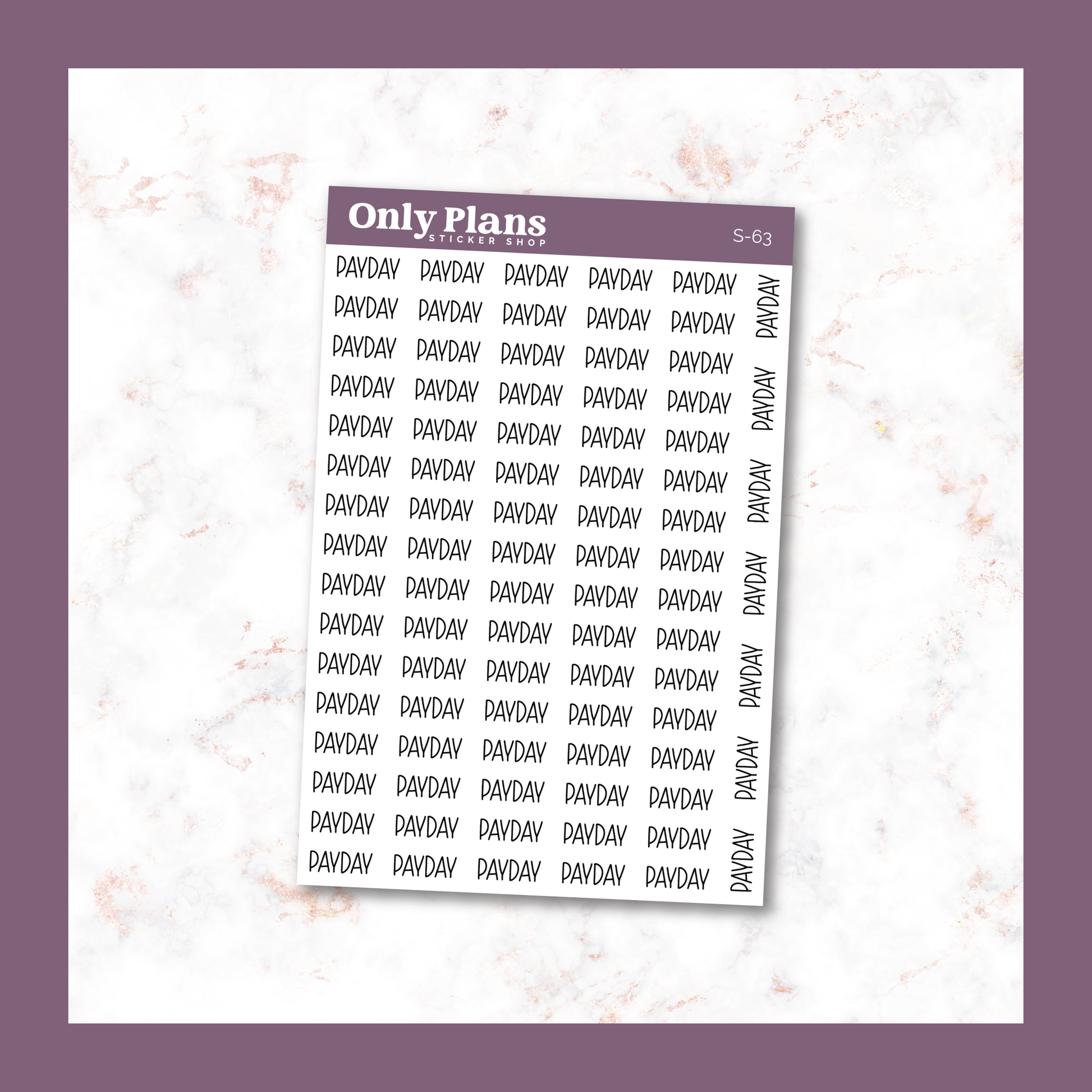 a sticker with the words only plans on it