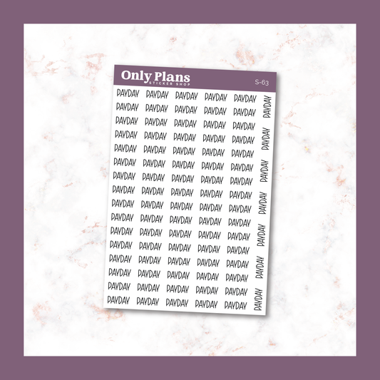 a sticker with the words only plans on it