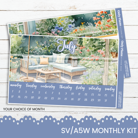 a calendar with a picture of a couch and table