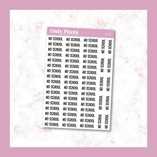 a pink and white sticker with the words only plans