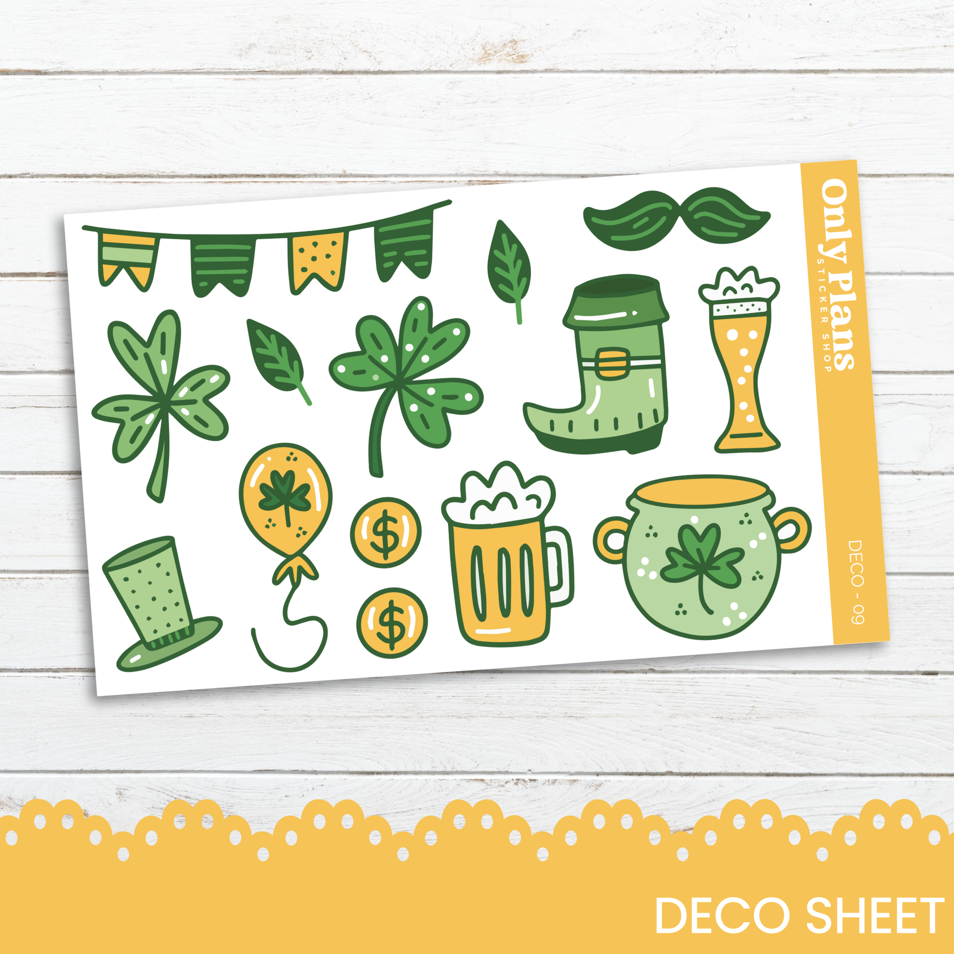 a st patrick's day sticker sheet