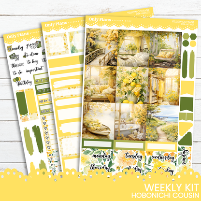 a photo of a yellow and green planner stickers