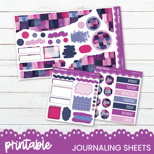 a collection of colorful and patterned stickers and sheets, likely used for journaling or planning purposes.