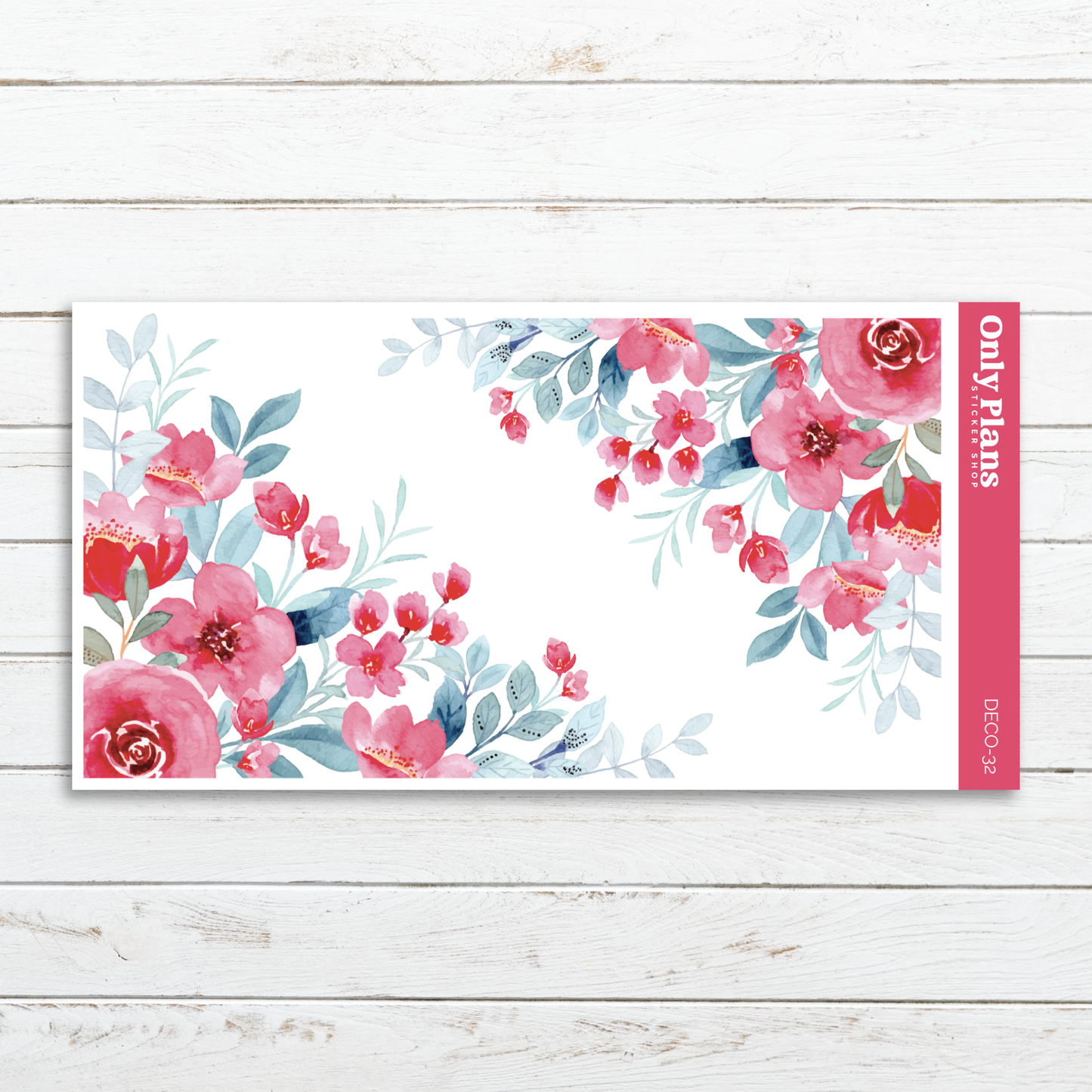 a card with pink flowers on a white background