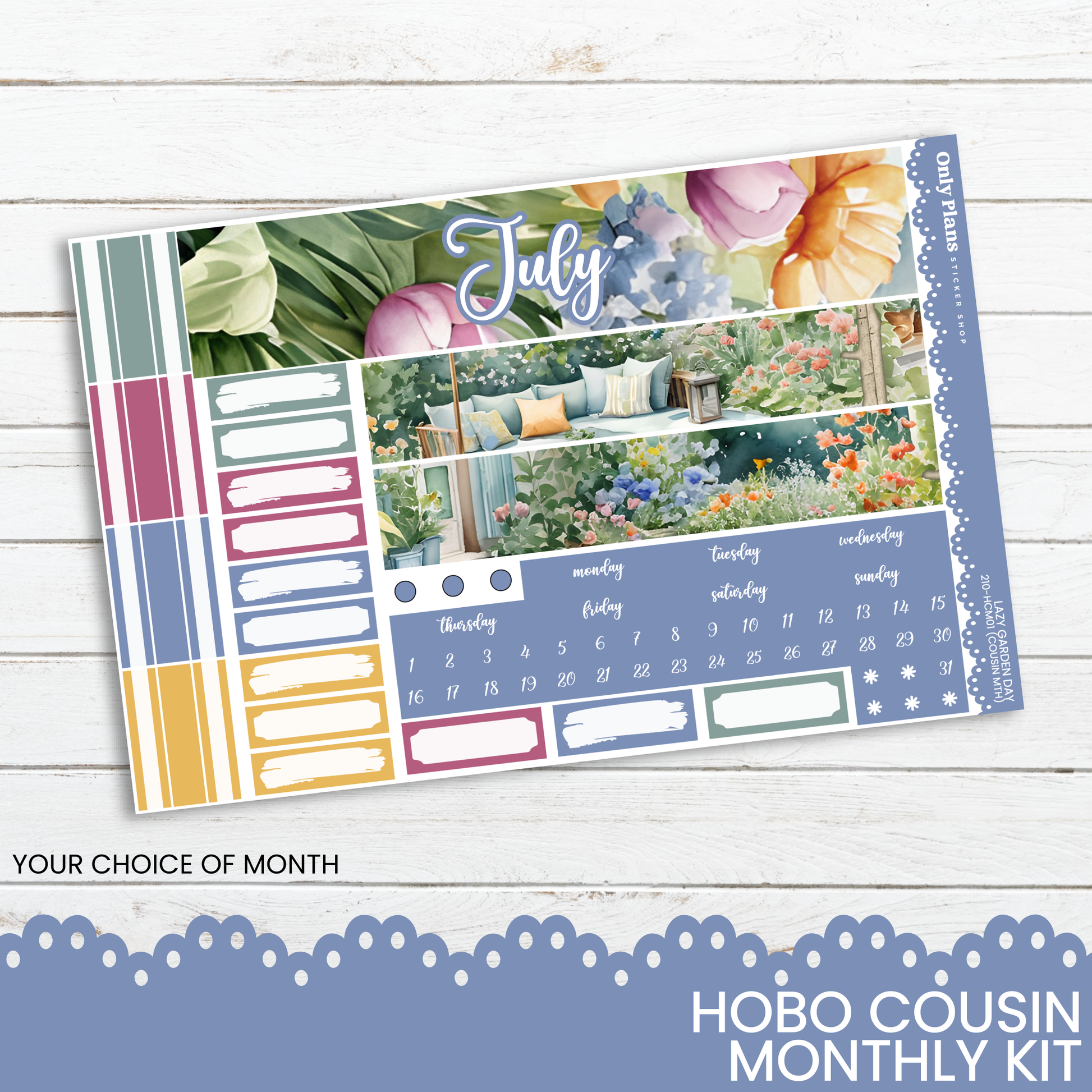 a photo of a month planner with flowers