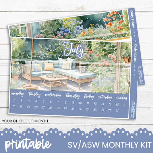 a calendar with a picture of a couch and table