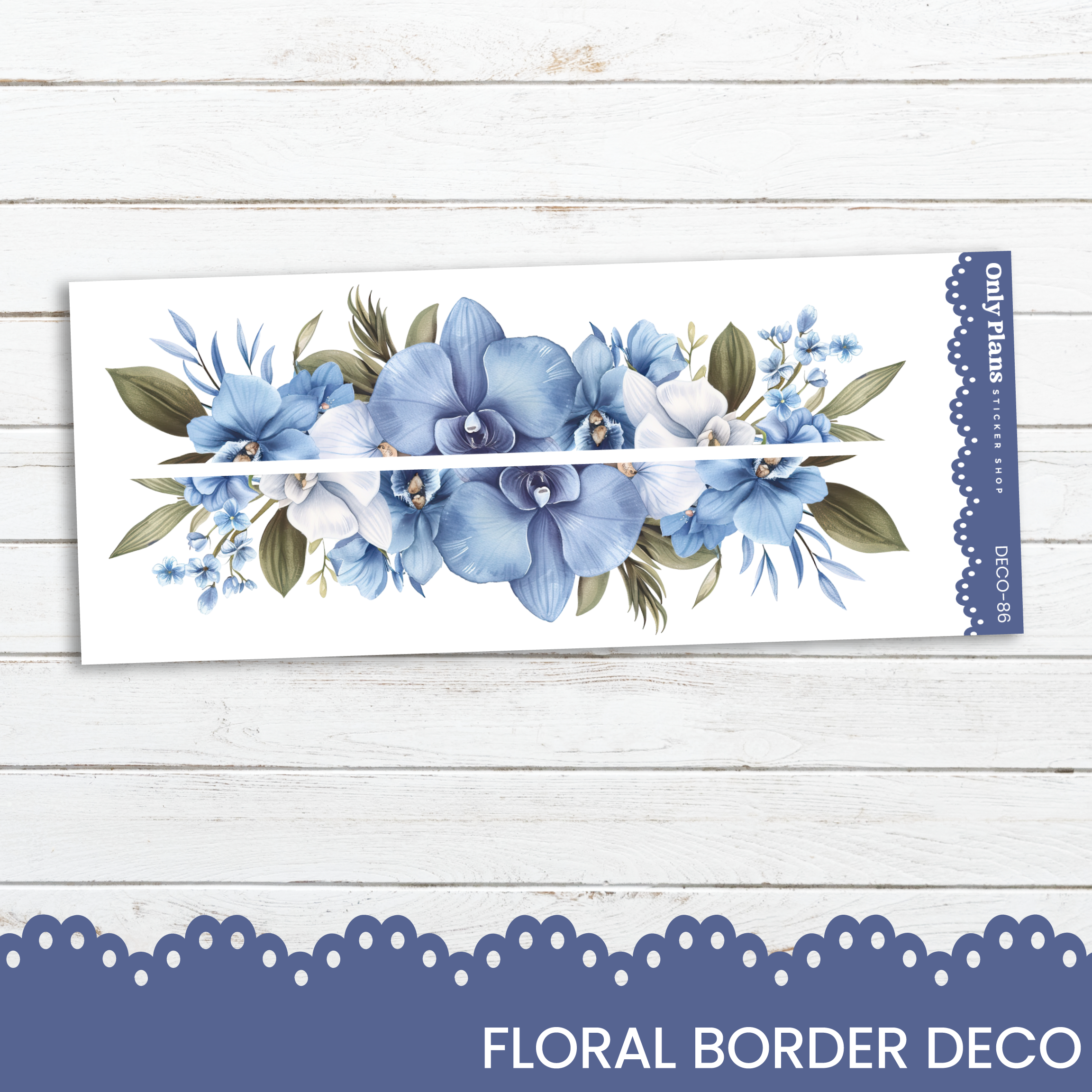Borders Sticker Floral Border Deco Stickers - DECO-86 – Only Plans Sticker Shop