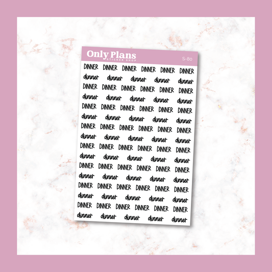 a sticker with the words only plans on it