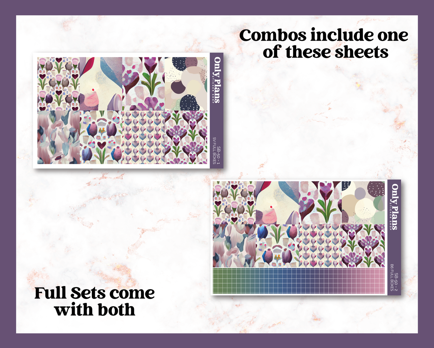 a set of two sheets of paper with flowers on them