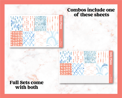 a set of two notebooks with different designs on them