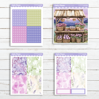 three cards with different designs of flowers on them