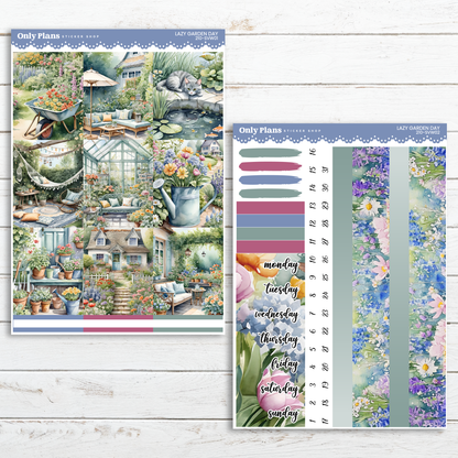 a paper pad with a picture of a house surrounded by flowers