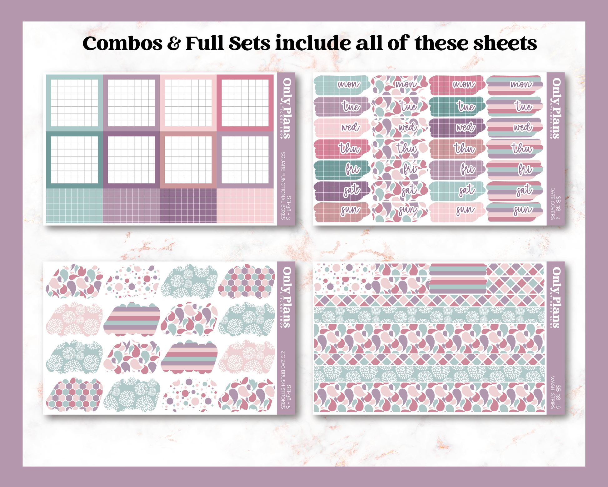 a set of planner stickers with different designs