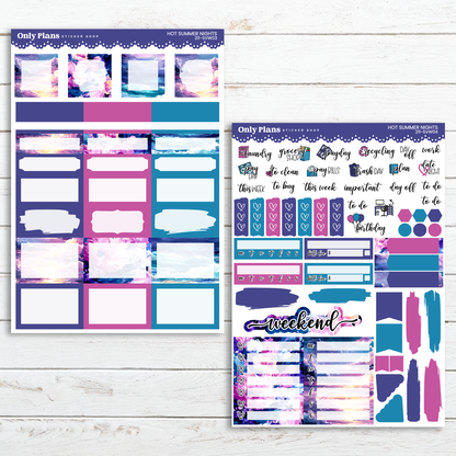 a planner sticker and a planner sticker on a table