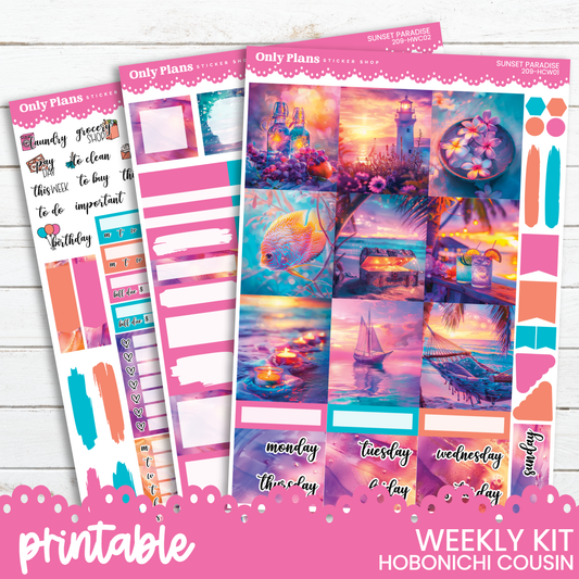 the printable weekly kit for the hobonichi coun