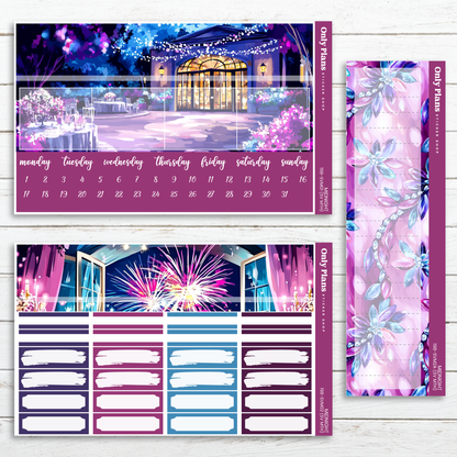 a calendar with a photo of a fireworks show