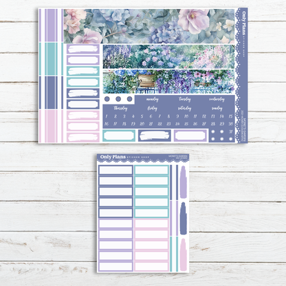 a set of planner stickers with flowers on them