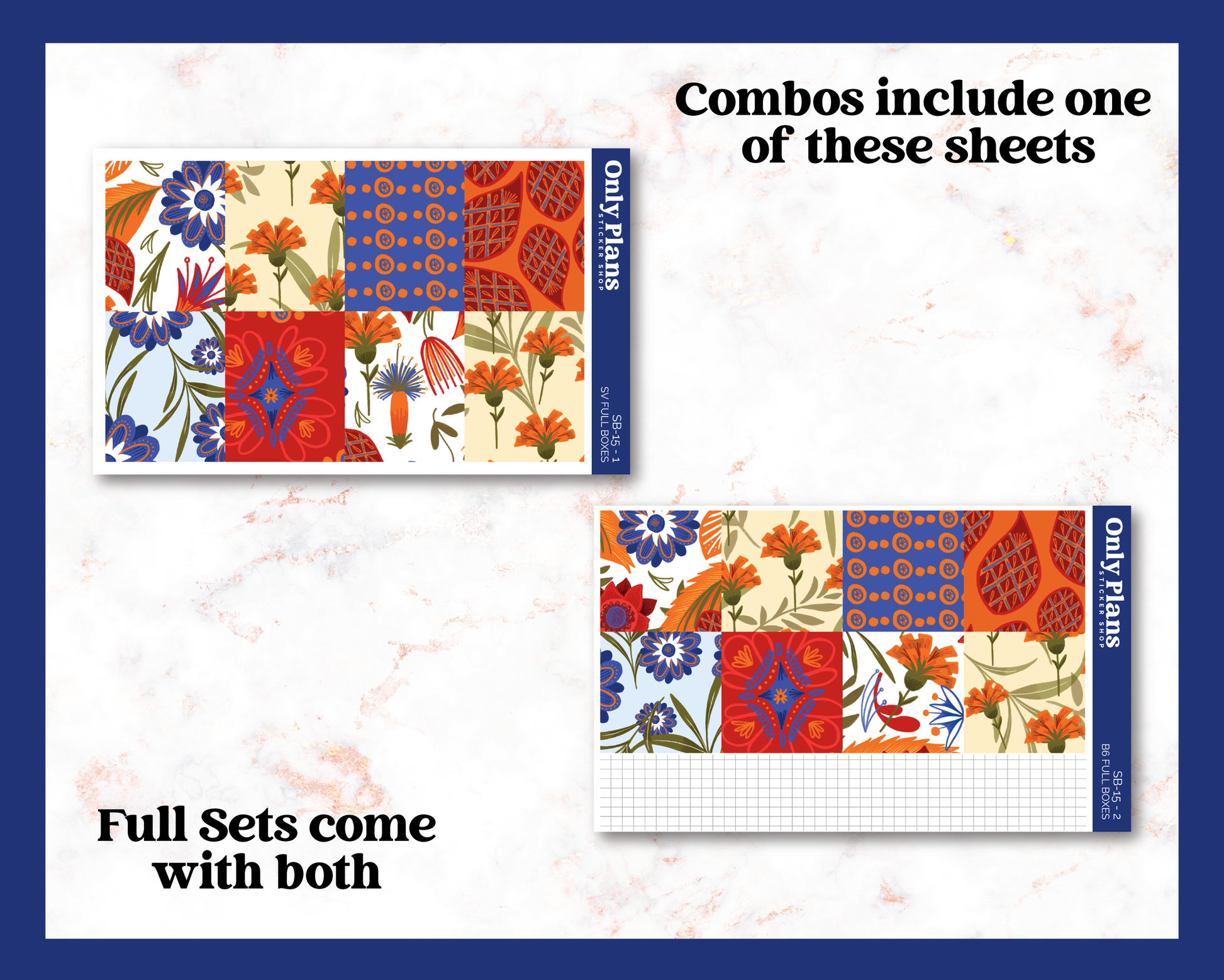 a set of two cards with a floral pattern on them