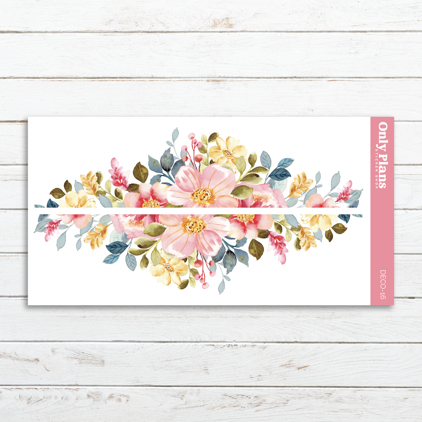 a card with watercolor flowers and leaves on it